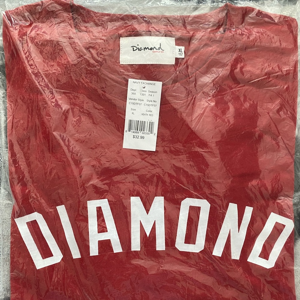 Diamond Supply Short Sleeve Tee Red XL